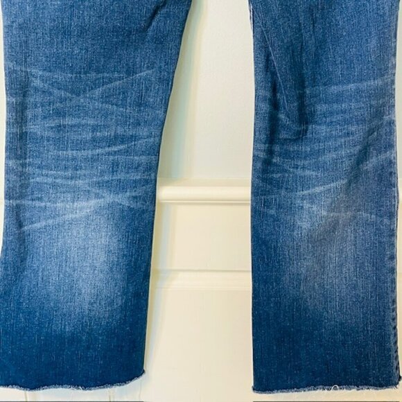 Madewell Cali Demi-Boot Jeans 25 in Preston Wash: Raw-Hem Edition Cropped Ankle - Picture 9 of 15